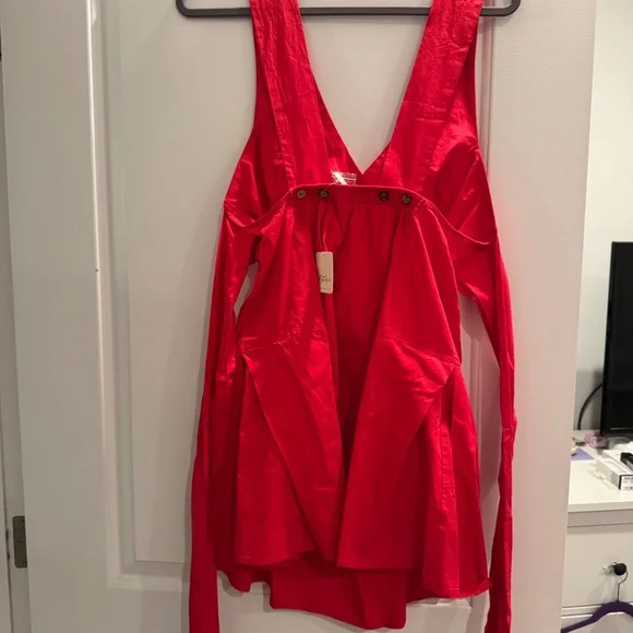 NWT Free People Red Dress - Picture 2 of 3